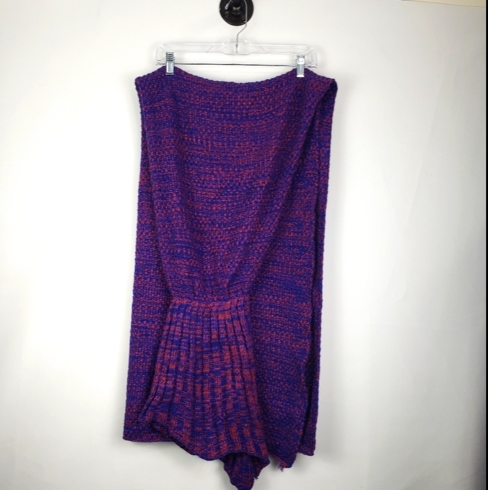 Adult Knit Multicolored Mermaid Blanket‎ Tale